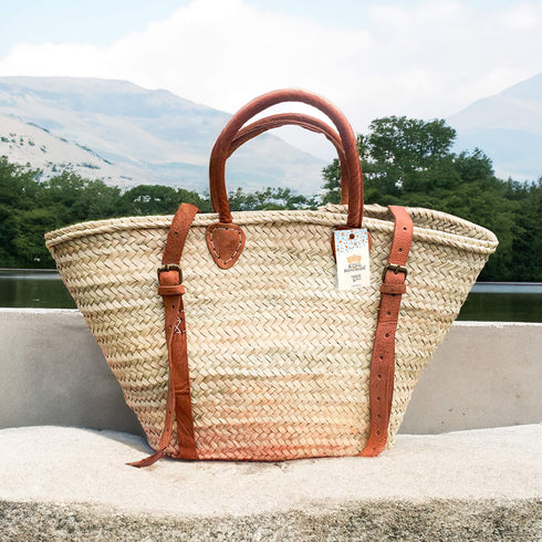 Woven Palm Backpack - Sustainable Market Bag